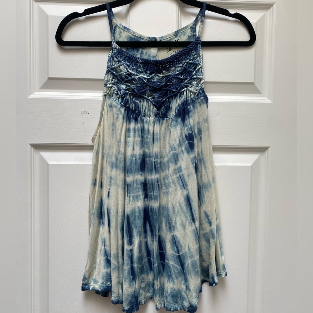 American Eagle Crochet Open Back Tank